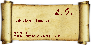 Lakatos Imola névjegykártya